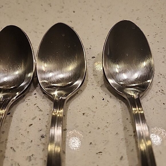 Lenox Archway 6 Place Oval Soup Spoons Tablespoons Stainless Flatware Lot 7 1/4" - Picture 4 of 7